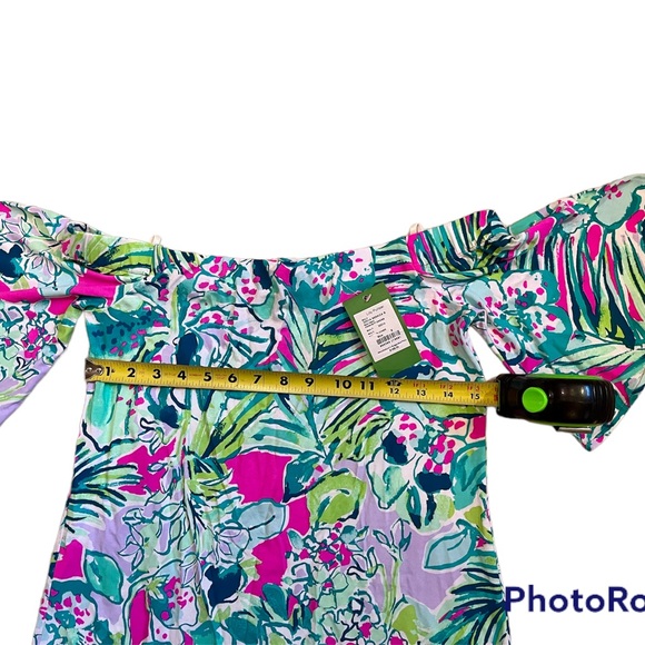 NWT Lilly Pulitzer Small Fawcett Off The Shoulder Dress in Early Bloomer - Picture 12 of 16